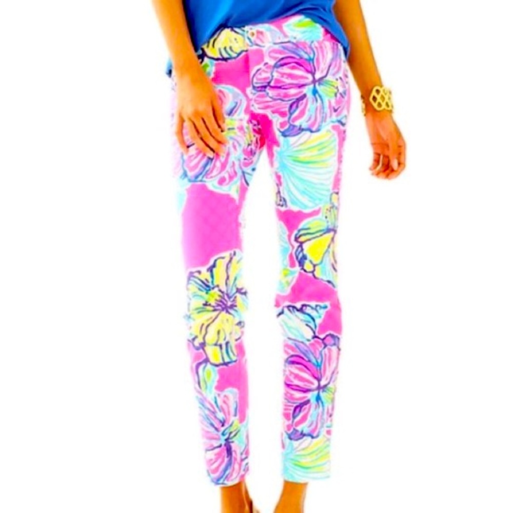 Lilly Pulitzer Swept By Tides Kelly Ankle Pant SZ4